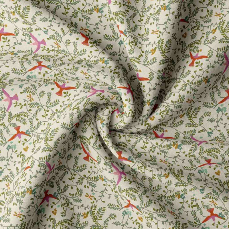 Printed Viscose IBIS Ecru / Vintage Multicolored